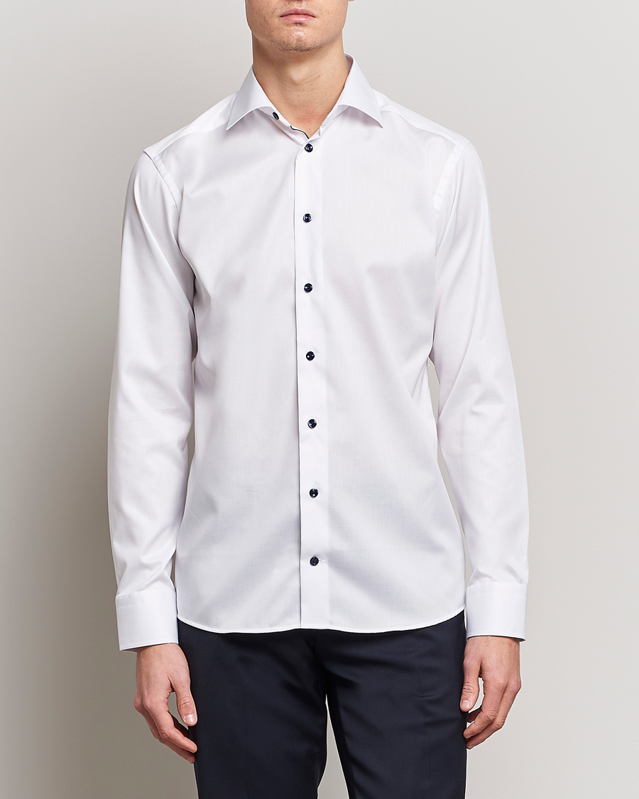 Heren | Zakelijke overhemden | Eton | Slim Fit Signature Twill Shirt White