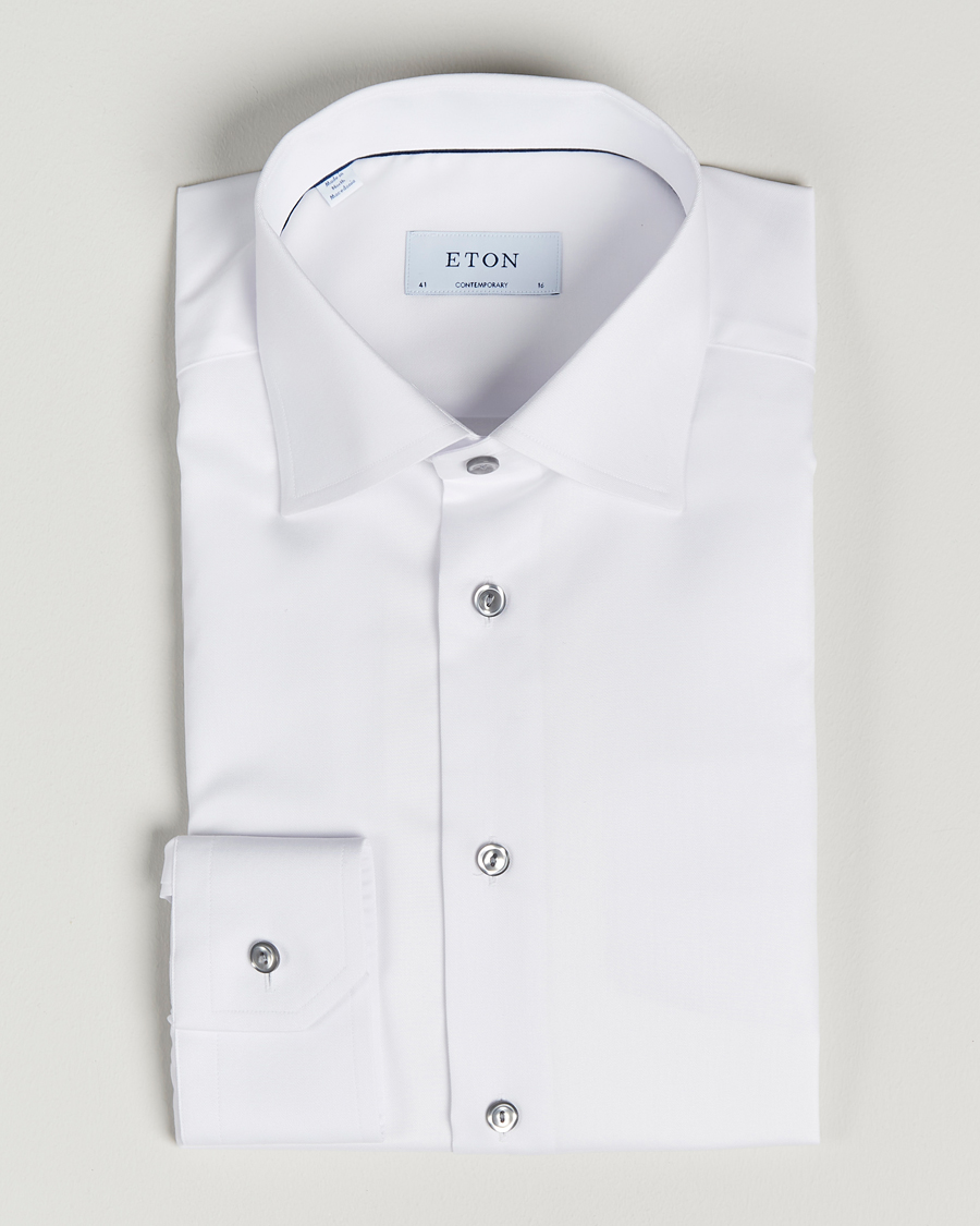 Heren | Zakelijke overhemden | Eton | Contemporary Fit Signature Twill Shirt White