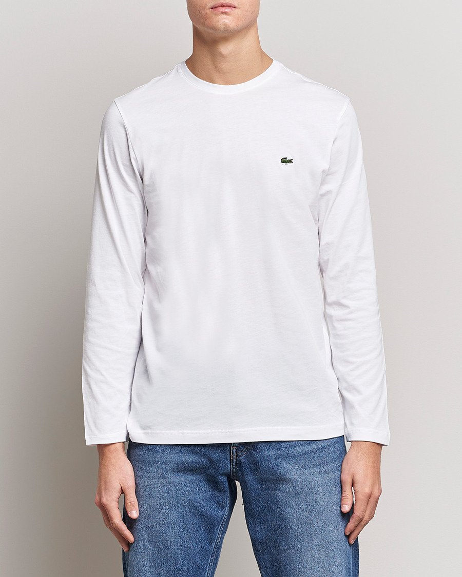 Heren | Kleding | Lacoste | Long Sleeve Crew Neck T-Shirt White