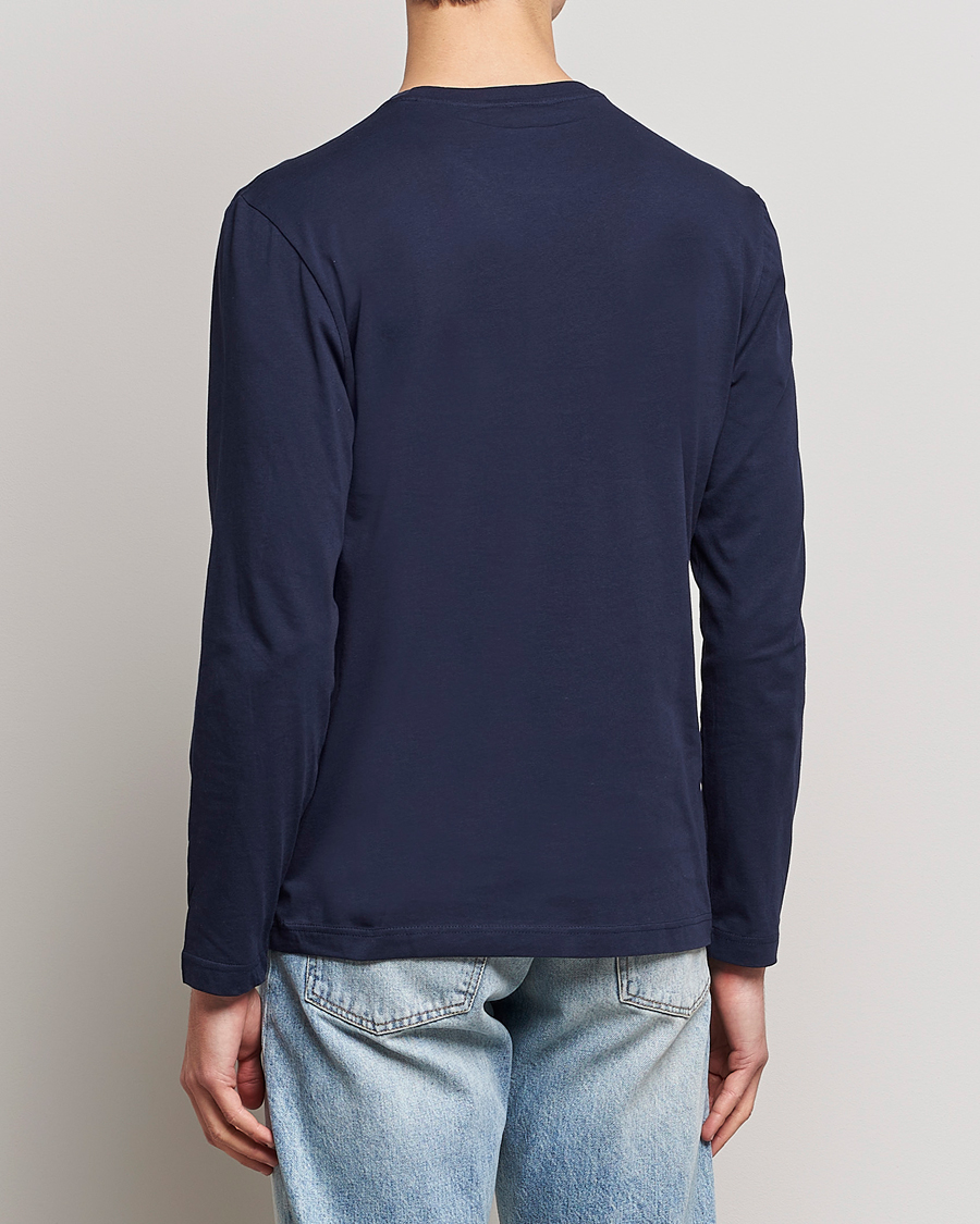 Heren | T-shirts | Lacoste | Long Sleeve Crew Neck T-Shirt Navy