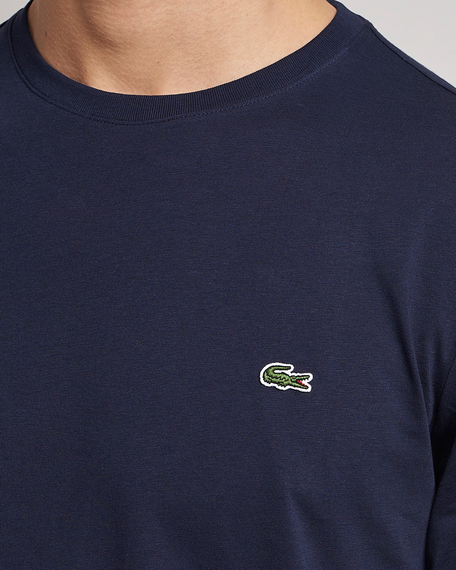 Heren | T-shirts | Lacoste | Long Sleeve Crew Neck T-Shirt Navy