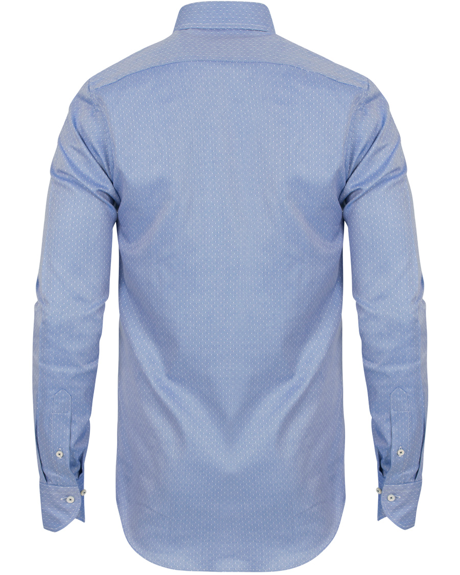 Heren | Overhemden | Stenströms | Slimline Woven Structured Shirt Blue