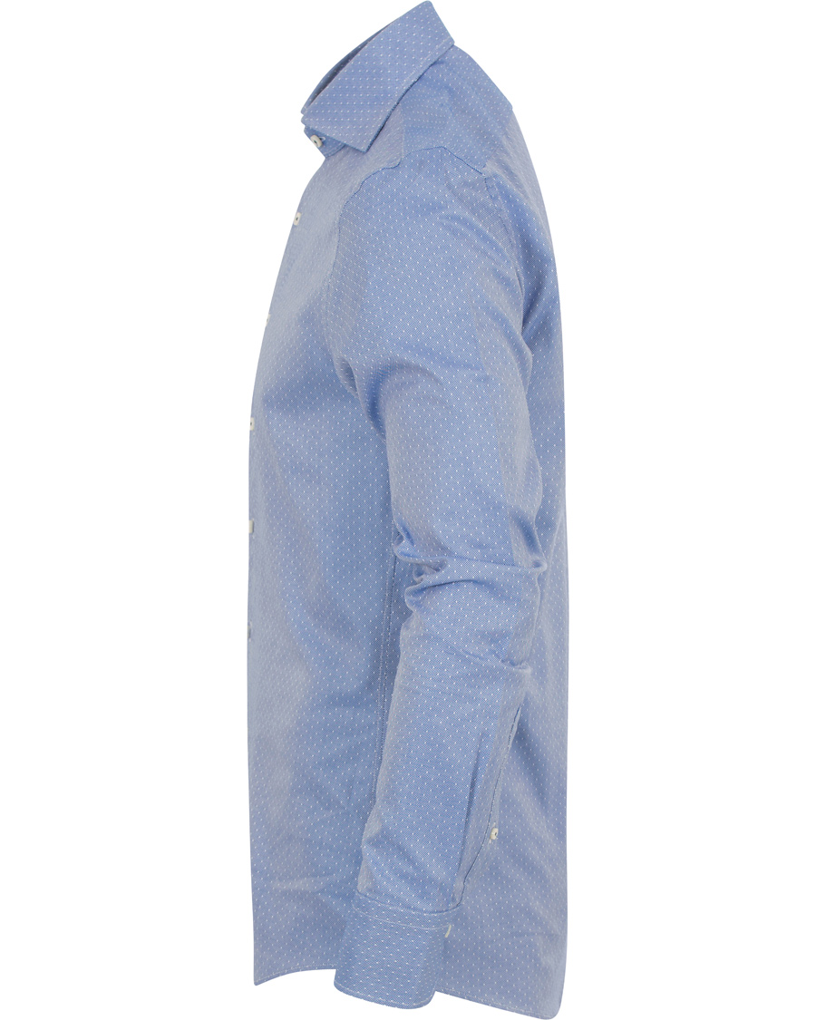 Heren | Overhemden | Stenströms | Slimline Woven Structured Shirt Blue