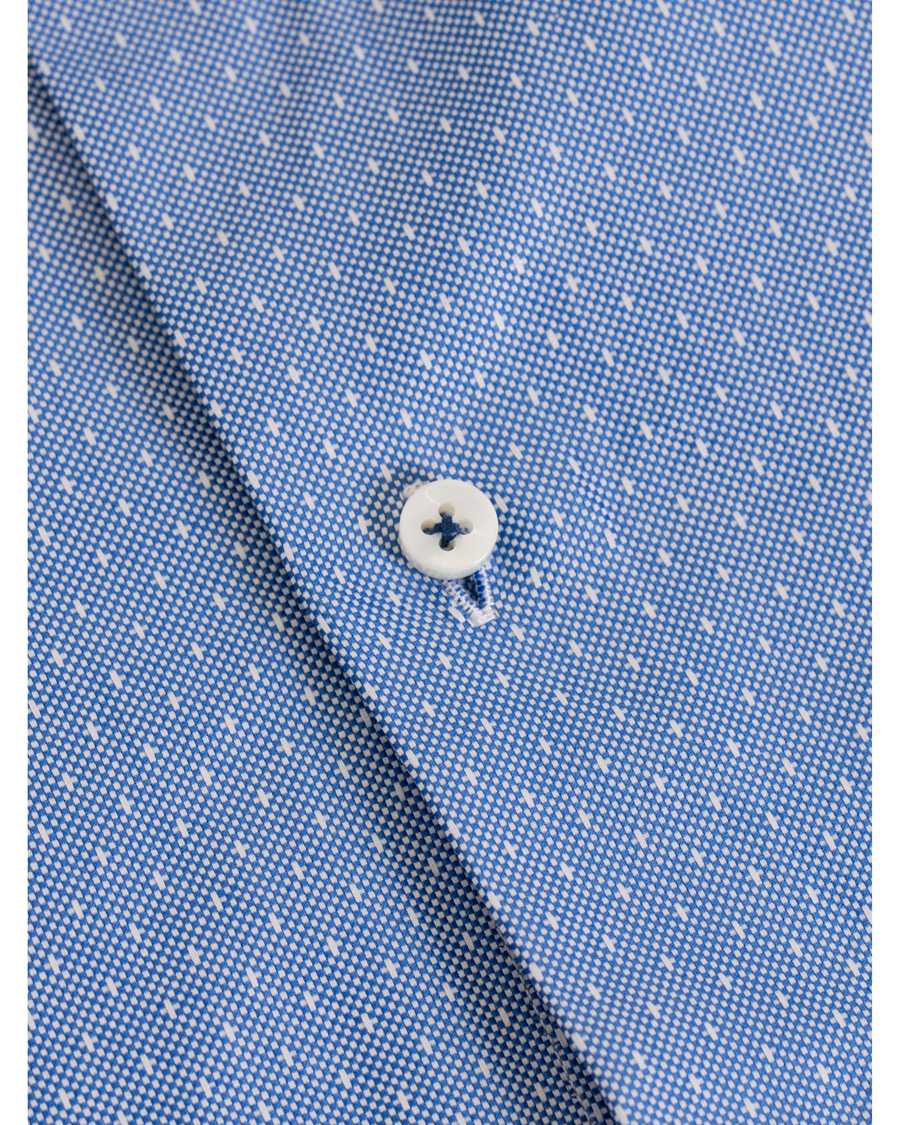 Heren | Overhemden | Stenströms | Slimline Woven Structured Shirt Blue