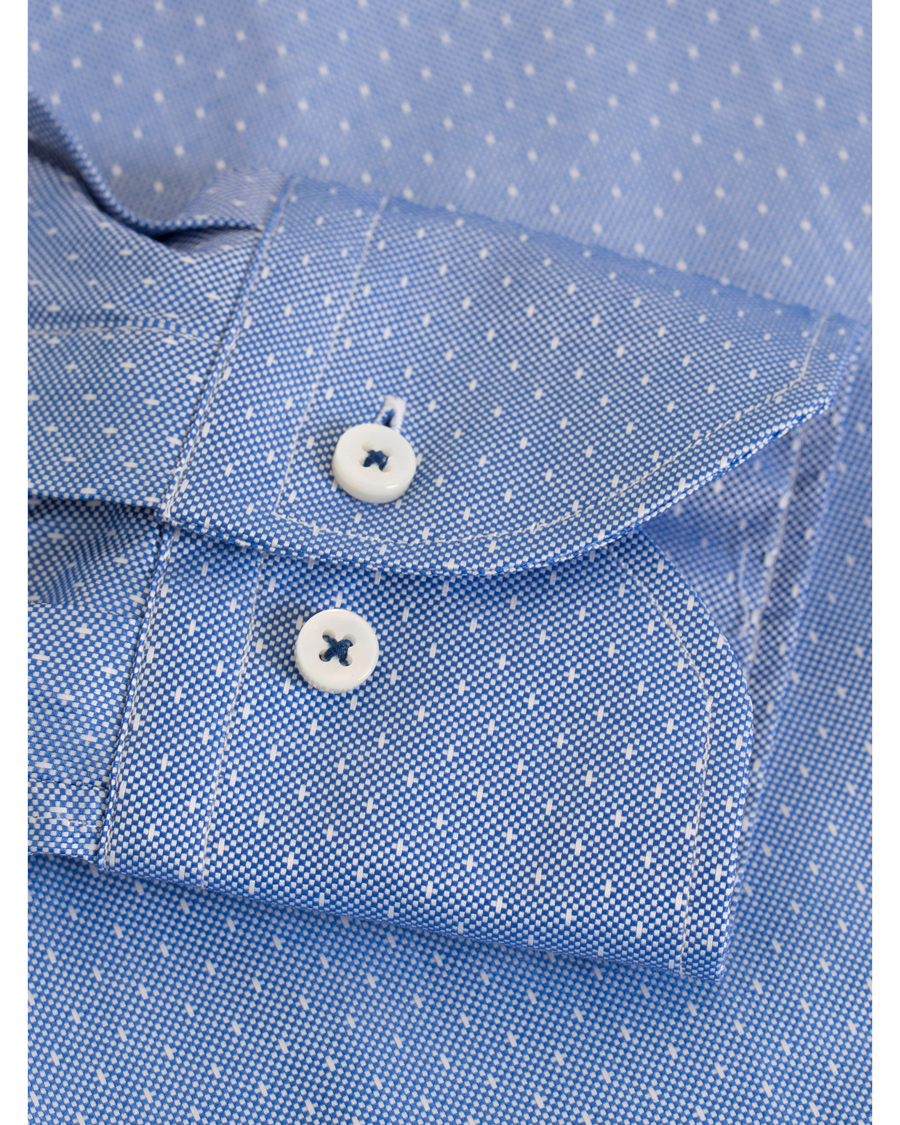 Heren | Overhemden | Stenströms | Slimline Woven Structured Shirt Blue