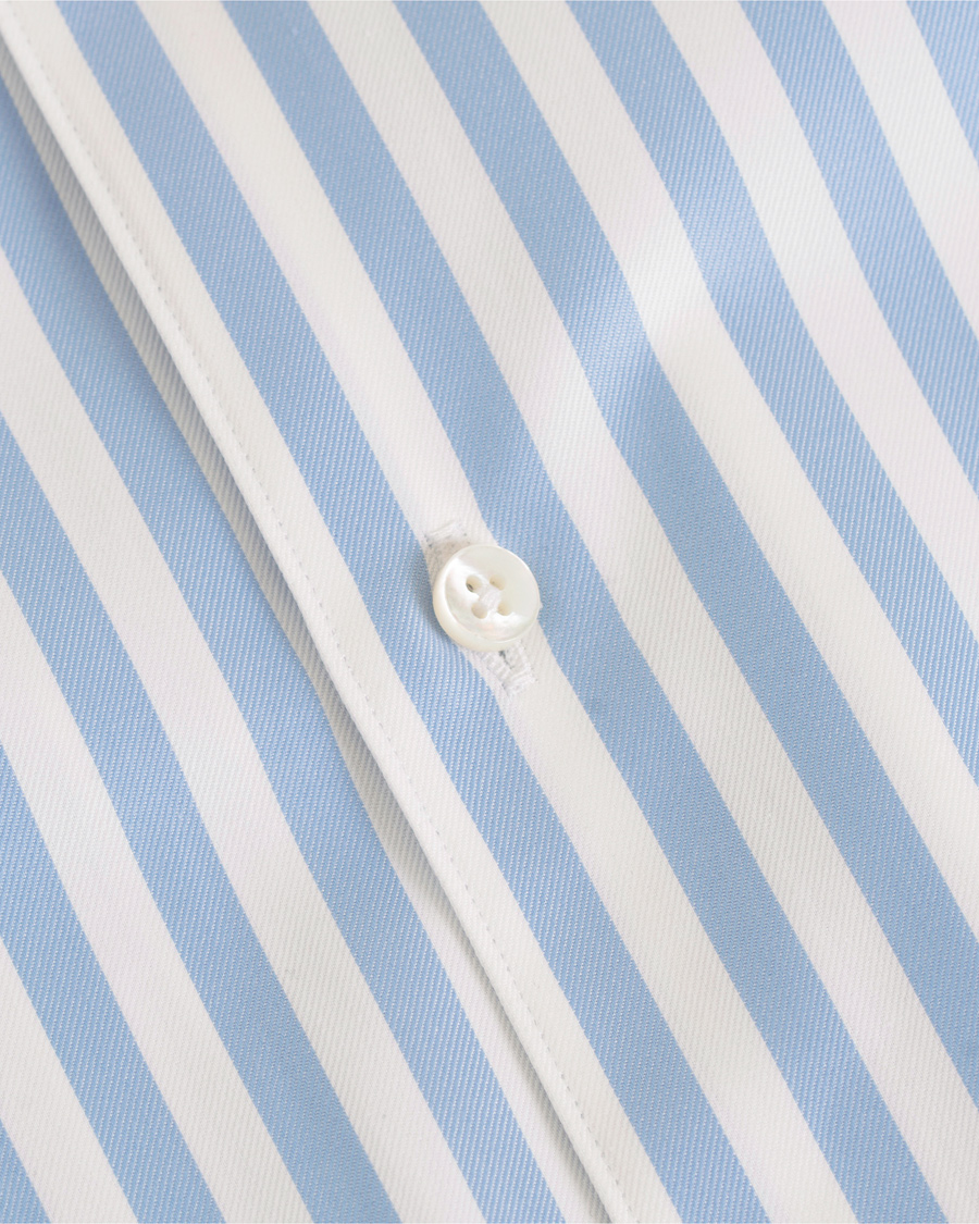 Heren | Overhemden | Stenströms | Slimline Striped Shirt White/Blue