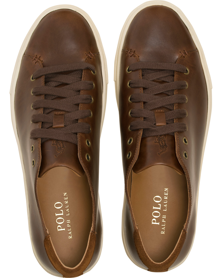 Heren | Polo Ralph Lauren Jermain Sneaker Deep Tan Calf | Polo Ralph Lauren | Jermain Sneaker Deep Tan Calf