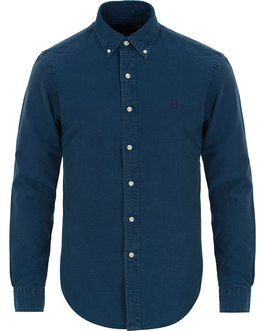 Heren | Overhemden | Polo Ralph Lauren | Slim Fit Garment Dyed Oxford Shirt Indigo