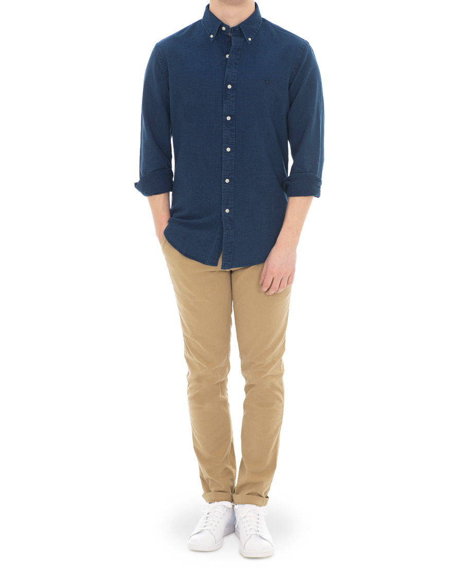 Heren | Overhemden | Polo Ralph Lauren | Slim Fit Garment Dyed Oxford Shirt Indigo