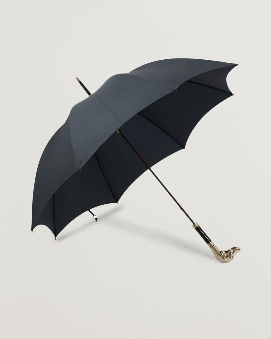 Heren | Paraplu's | Fox Umbrellas | Silver Dog Umbrella Navy