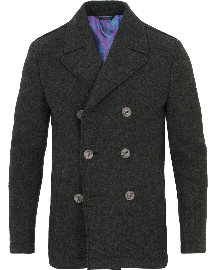 Heren | Jassen | BOSS ORANGE | BOSS Casual Branco Wool Peacoat Dark Grey