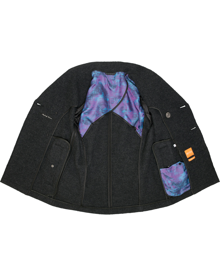 Heren | Jassen | BOSS ORANGE | BOSS Casual Branco Wool Peacoat Dark Grey