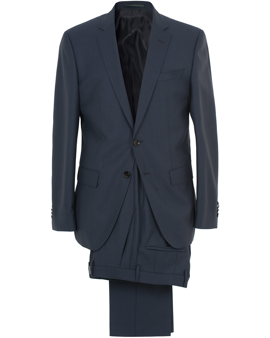 Heren | Pakken | BOSS BLACK | BOSS Huge/Genius Wool Suit Blue