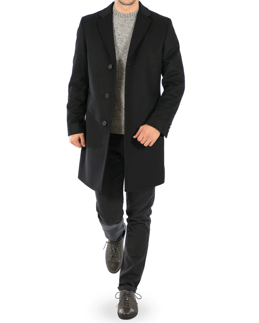 Heren | Jassen | BOSS BLACK | BOSS Stratus Wool/Cashmere Coat Black