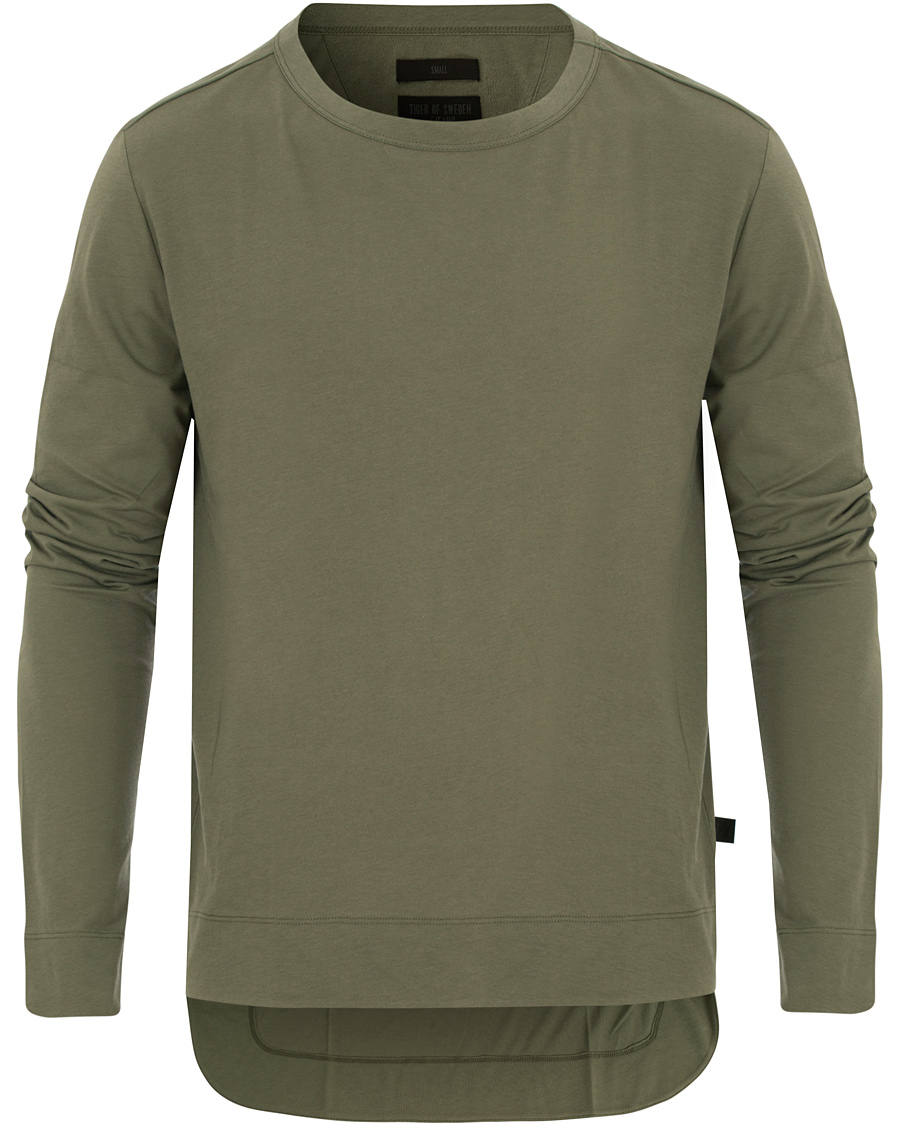 Heren | T-shirts | Tiger of Sweden Jeans | Trasher Long Sleeve Tee Green