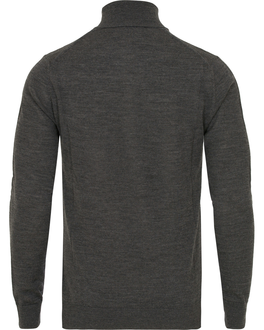 Heren | Truien | Tiger of Sweden | Visavi Extra Fine Merino Polo Dark Grey