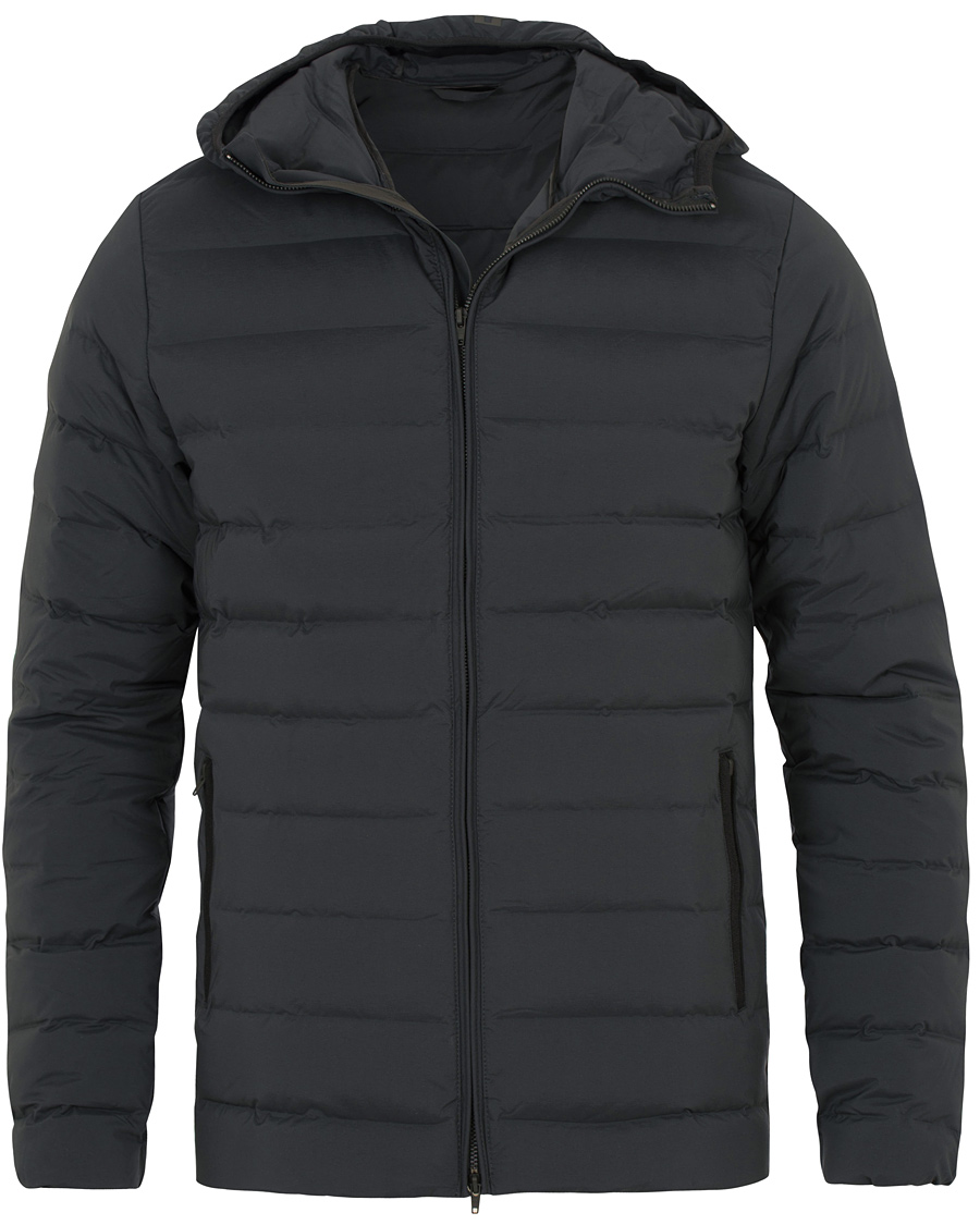 Heren | Jassen | J.Lindeberg | Down Hood Channeled Nylon Jacket Anthracite