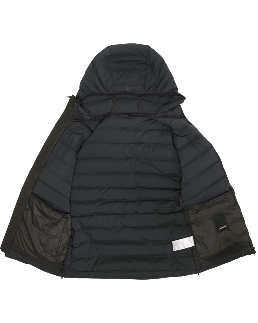 Heren | Jassen | J.Lindeberg | Down Hood Channeled Nylon Jacket Anthracite