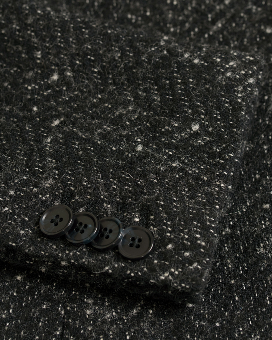 Heren | Jassen | J.Lindeberg | Wolger Rock Wool Herringbone Coat Black