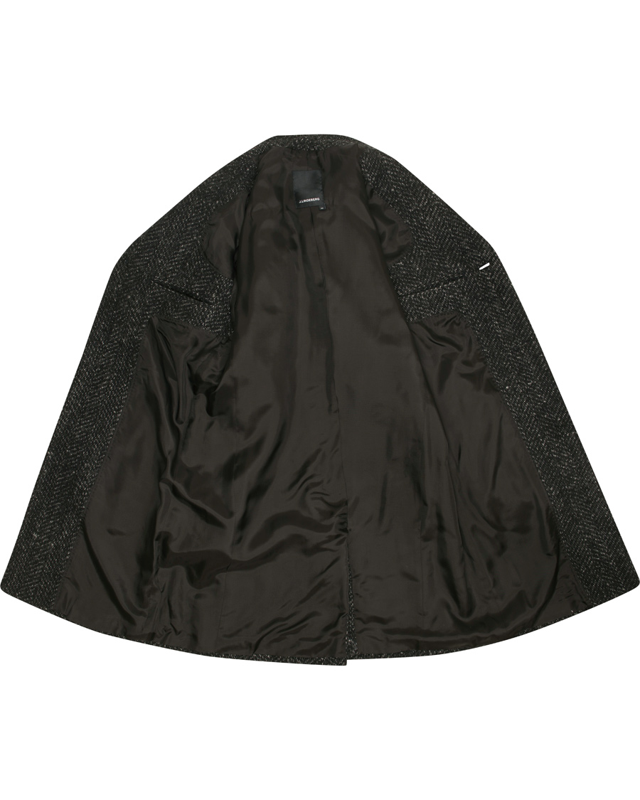 Heren | Jassen | J.Lindeberg | Wolger Rock Wool Herringbone Coat Black