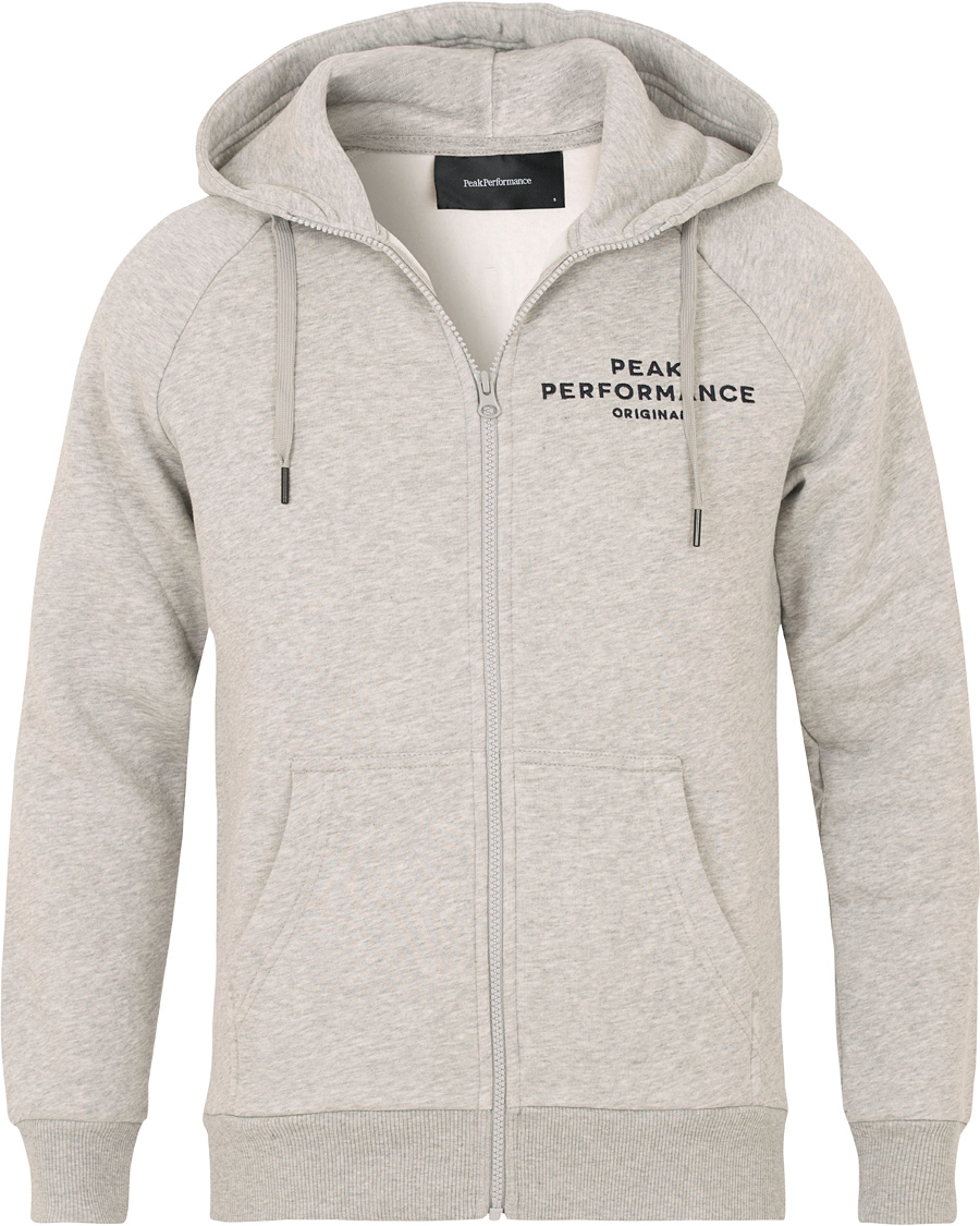 Heren | Truien | Peak Performance | Original Full Zip Hoodie Grey