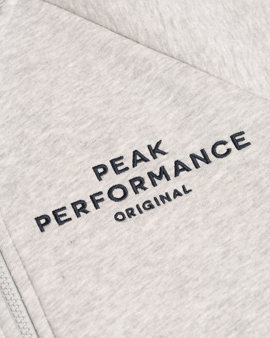 Heren | Truien | Peak Performance | Original Full Zip Hoodie Grey