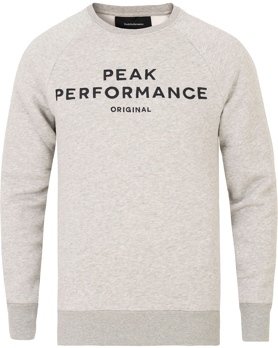Heren | Truien | Peak Performance | Logo Crew Neck Sweatshirt Grey