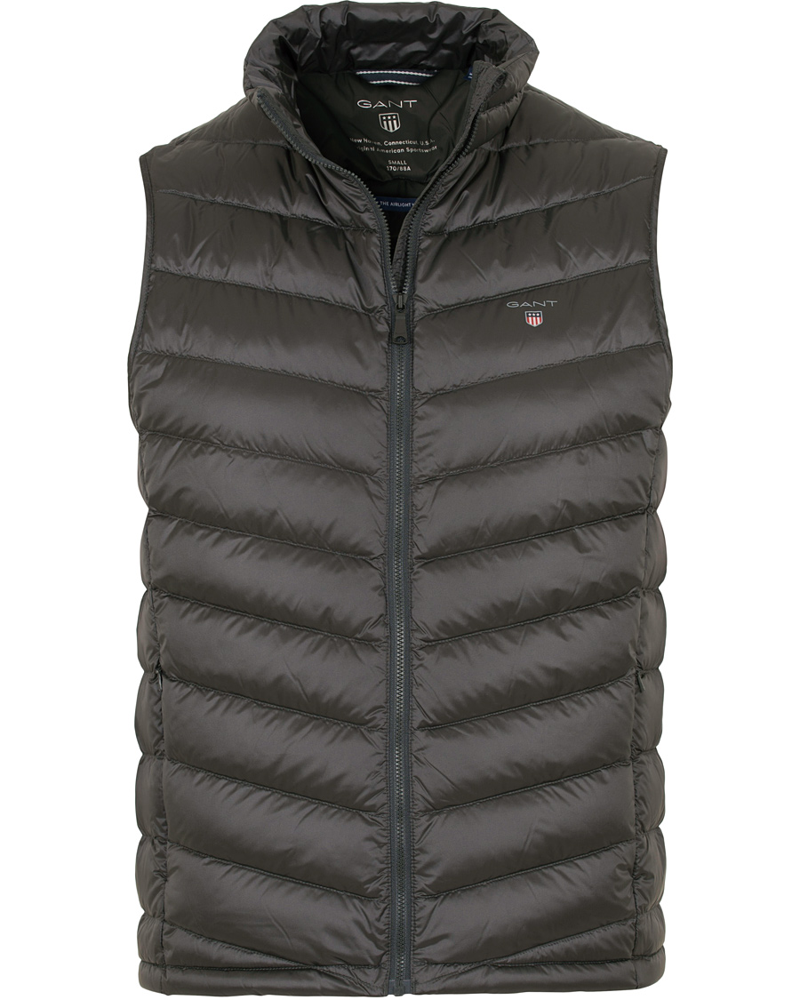 Heren | Jassen | GANT | The Airlight Down Vest Dark Grey
