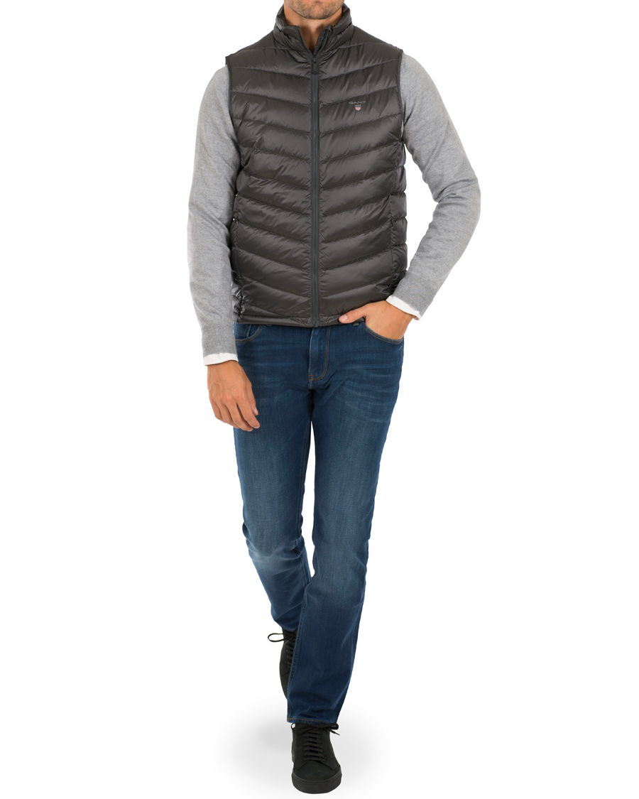 Heren | Jassen | GANT | The Airlight Down Vest Dark Grey
