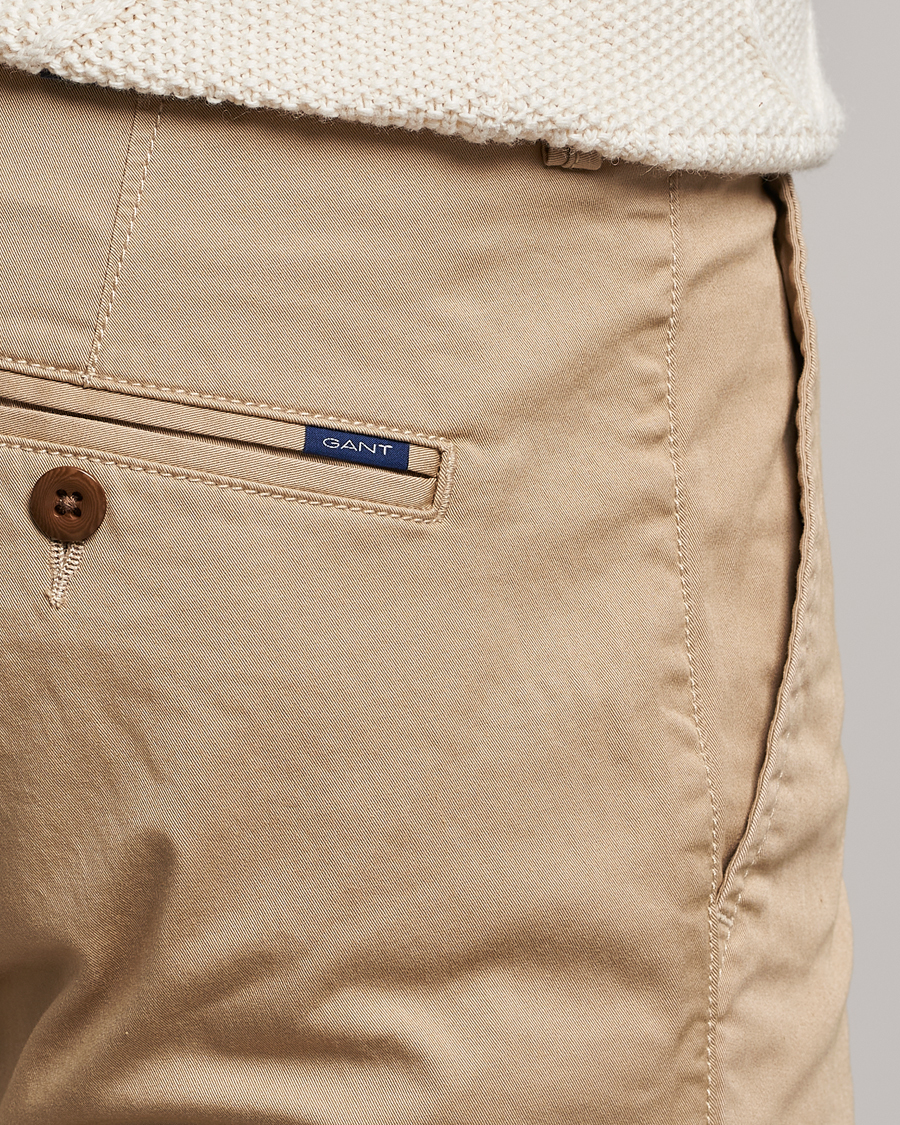 Heren | Broeken | GANT | Slim Twill Chino Dark Khaki