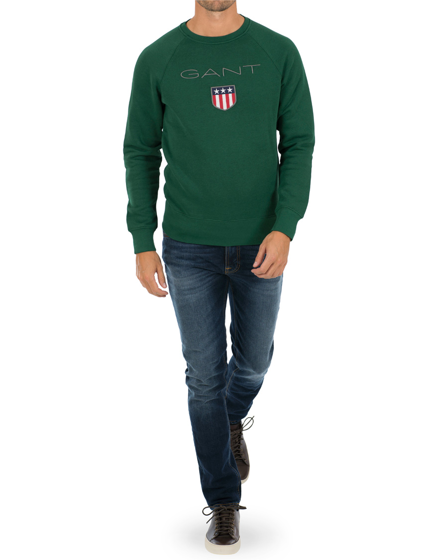 Heren | Truien | GANT | Shield Crew Neck Sweatshirt Ivy Green