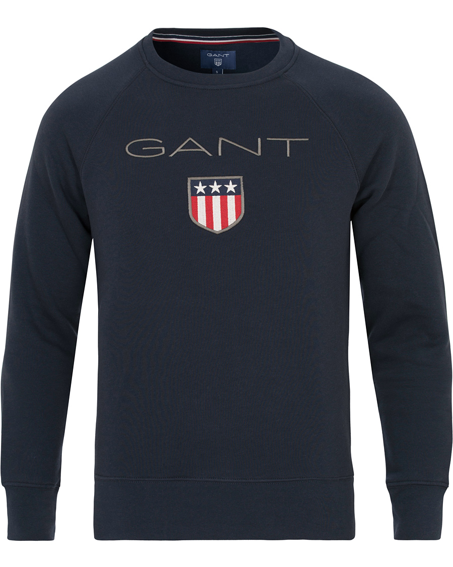 Heren | Truien | GANT | Shield Crew Neck Sweatshirt Evening Blue