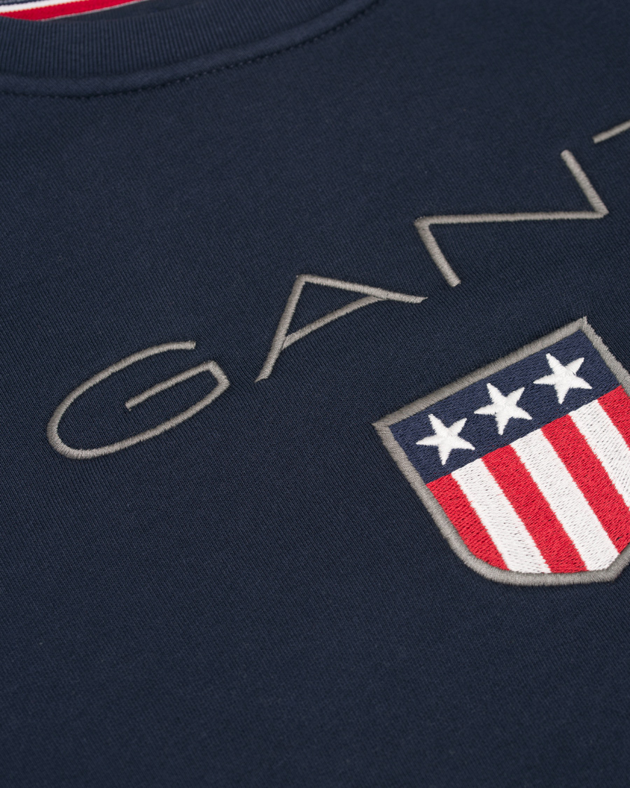 Heren | Truien | GANT | Shield Crew Neck Sweatshirt Evening Blue