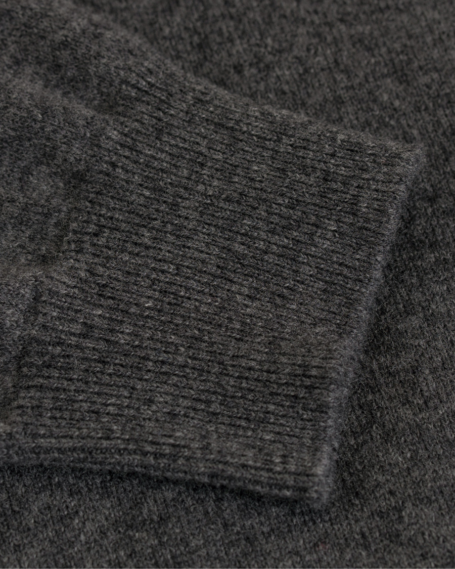 Heren | Truien | GANT | Super Fine Lambswool Half Zip Antracite Melange