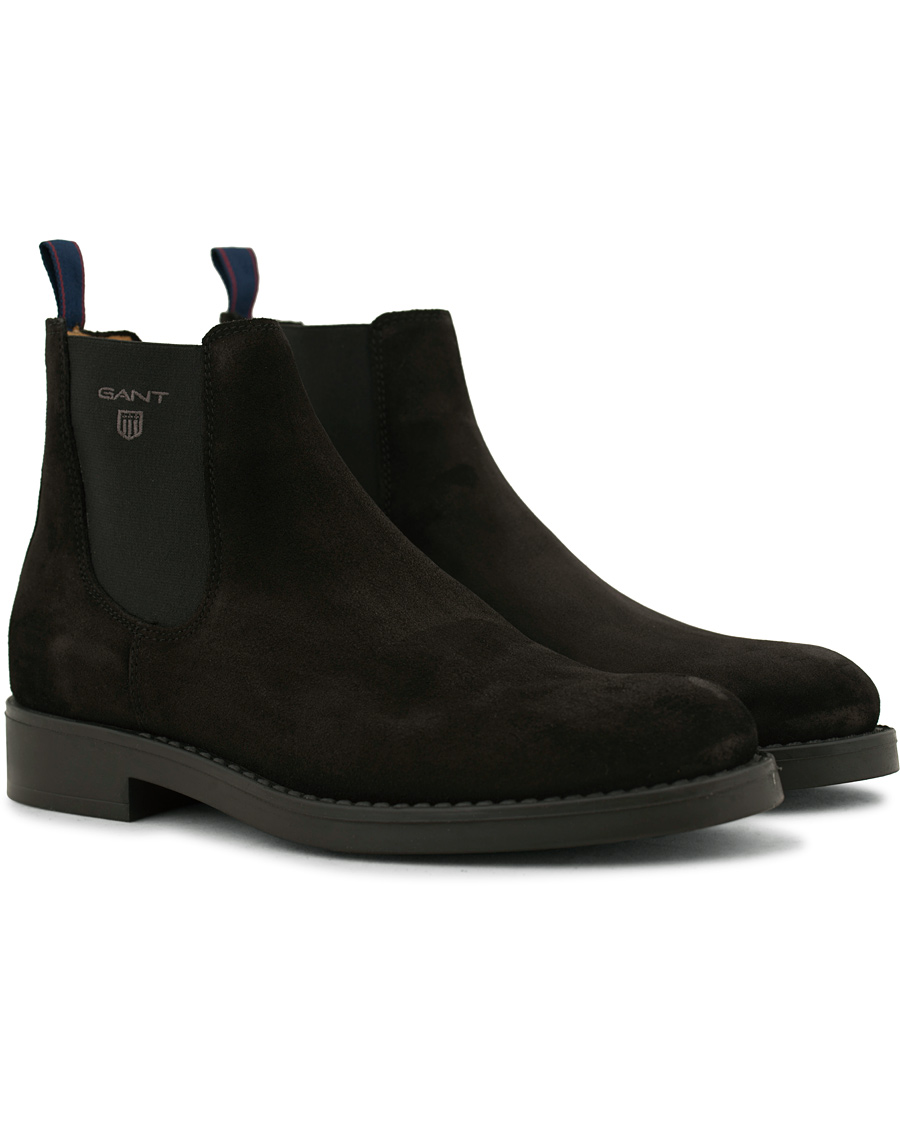 Heren | GANT Oscar Chelsea Boot Black Suede | GANT | Oscar Chelsea Boot Black Suede