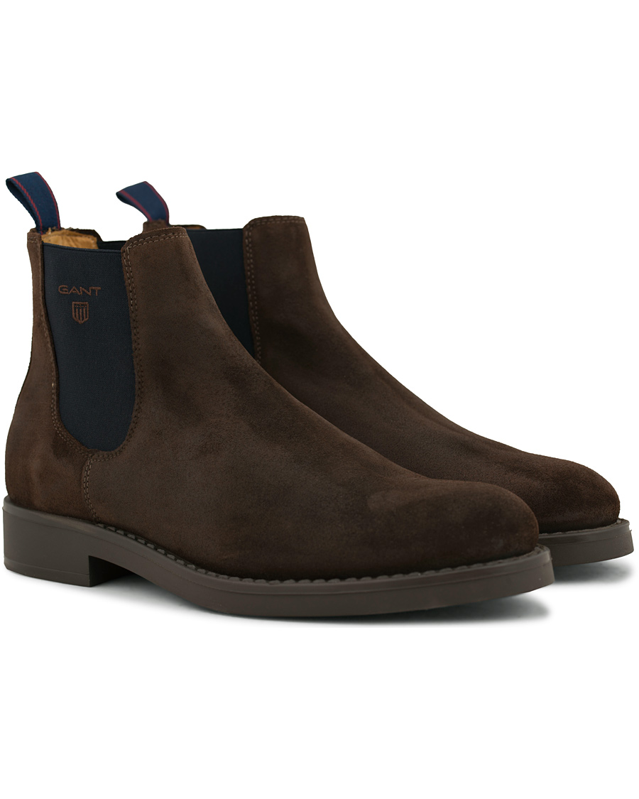 Heren | GANT Oscar Chelsea Boot Dark Brown Suede | GANT | Oscar Chelsea Boot Dark Brown Suede