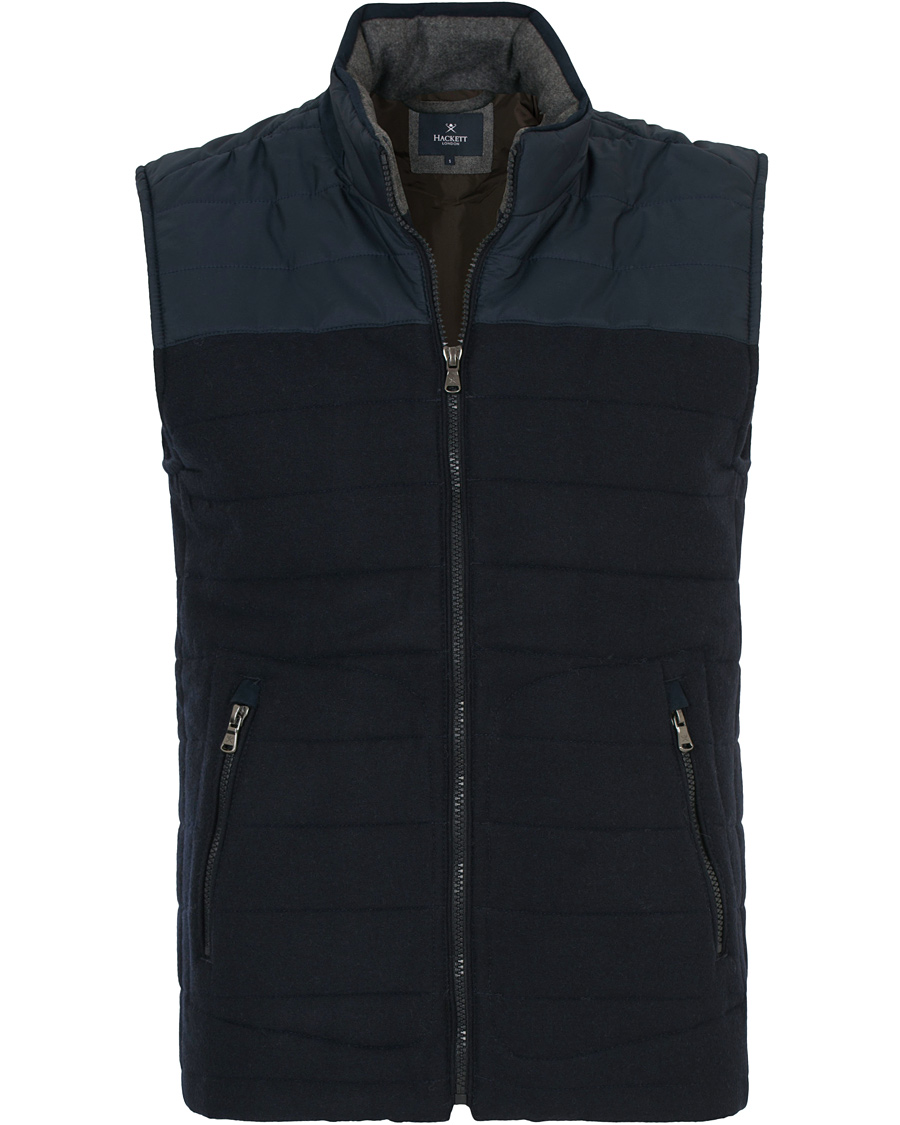Heren | Jassen | Hackett | Lightweight Wool Gilet Navy
