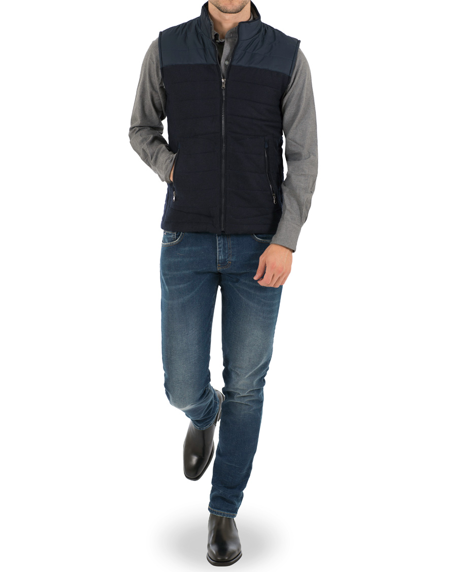 Heren | Jassen | Hackett | Lightweight Wool Gilet Navy