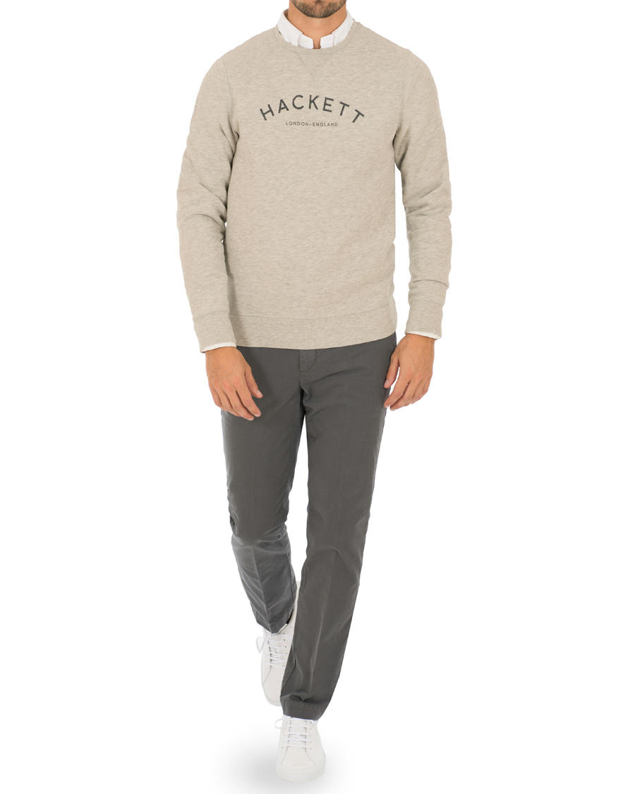 Heren | Truien | Hackett | Mr Classic Logo Crew Neck Sweater Grey