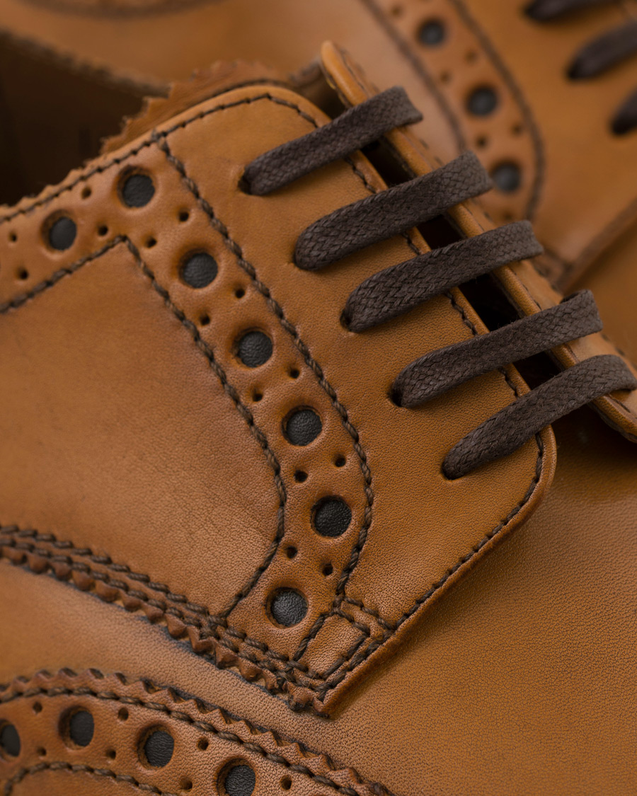 Heren | Grenson Archie Brogue Derby Wedge Sole Tan Calf | Grenson | Archie Brogue Derby Wedge Sole Tan Calf
