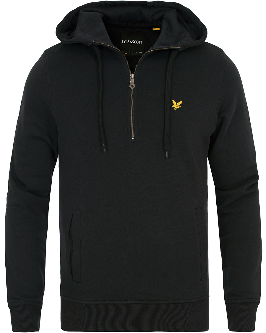 Heren | Truien | Lyle & Scott | Half Zip Hoodie True Black