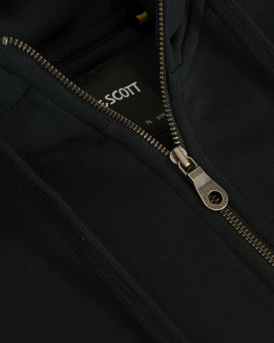 Heren | Truien | Lyle & Scott | Half Zip Hoodie True Black