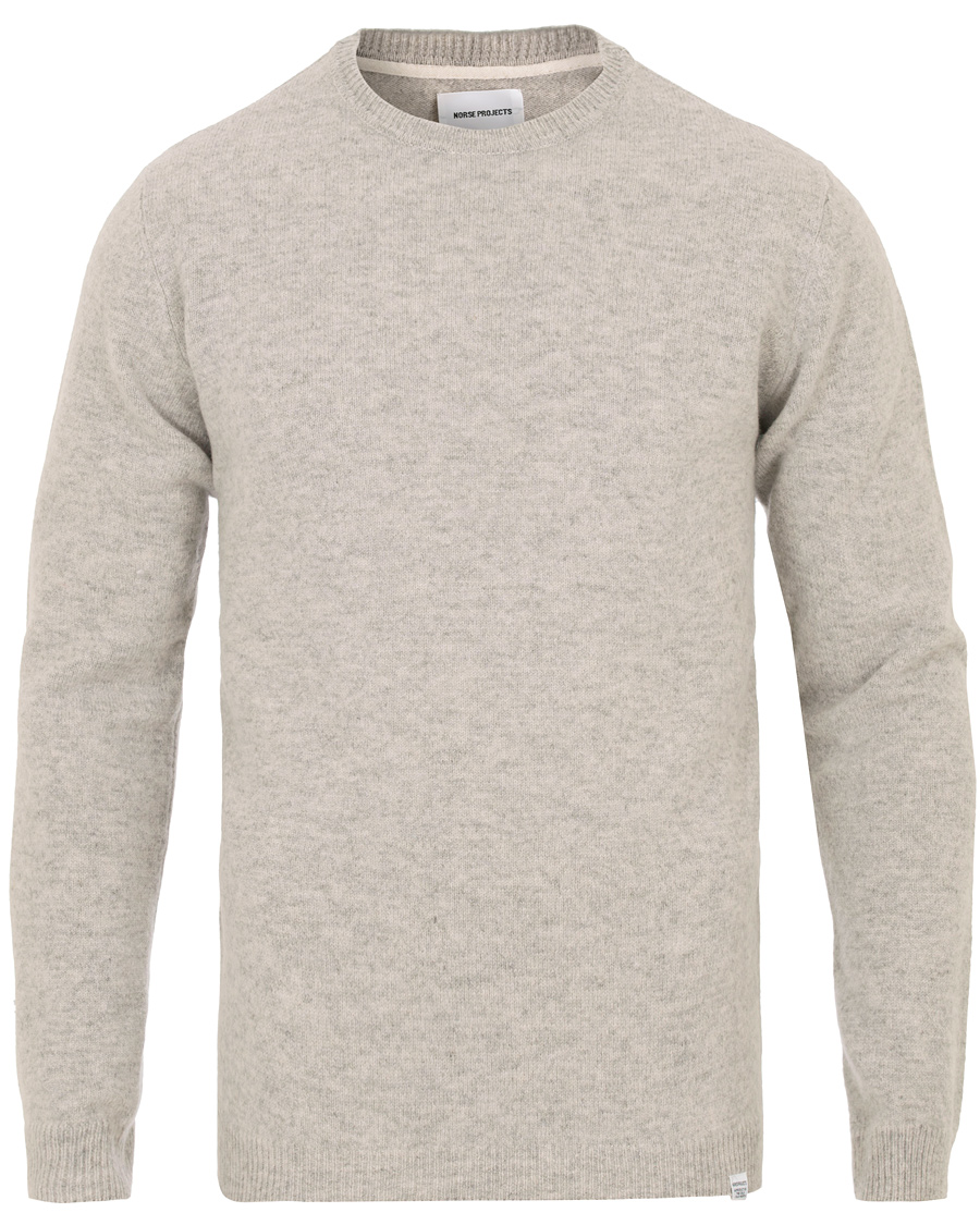 Heren | Truien | Norse Projects | Sigfred Lambswool Crew Neck Light Grey Melange