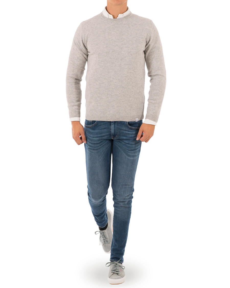 Heren | Truien | Norse Projects | Sigfred Lambswool Crew Neck Light Grey Melange