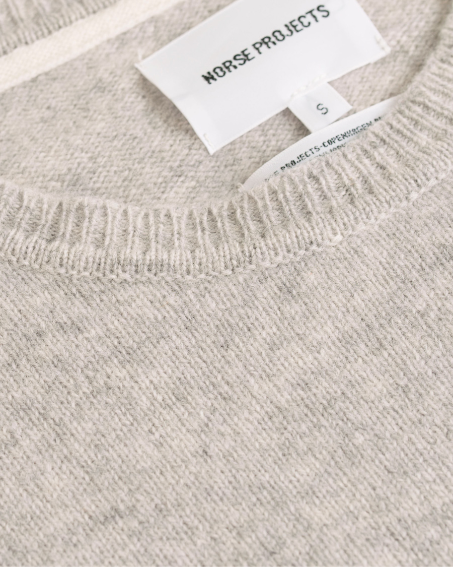 Heren | Truien | Norse Projects | Sigfred Lambswool Crew Neck Light Grey Melange