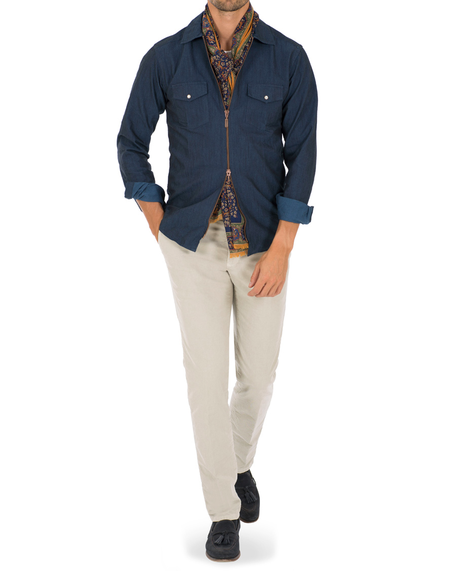 Heren | Jassen | Eton | Slim Fit Overshirt Indigo