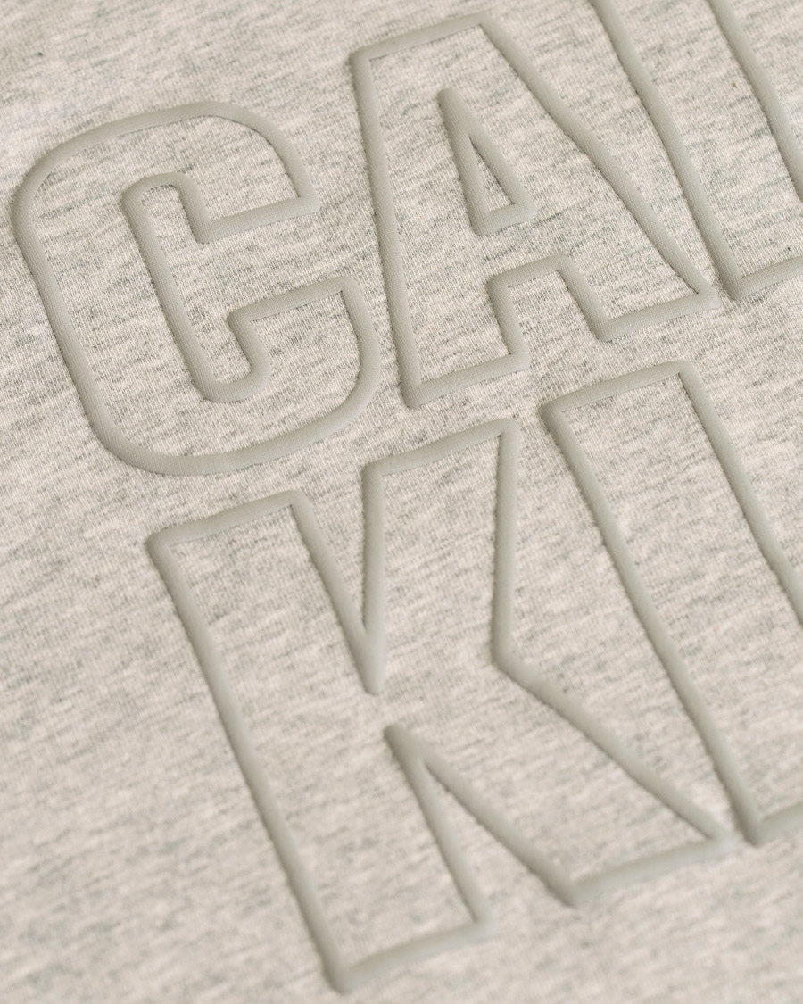 Heren | T-shirts | Calvin Klein | Jeans Logo Long Sleeve Crew Neck Tee Grey