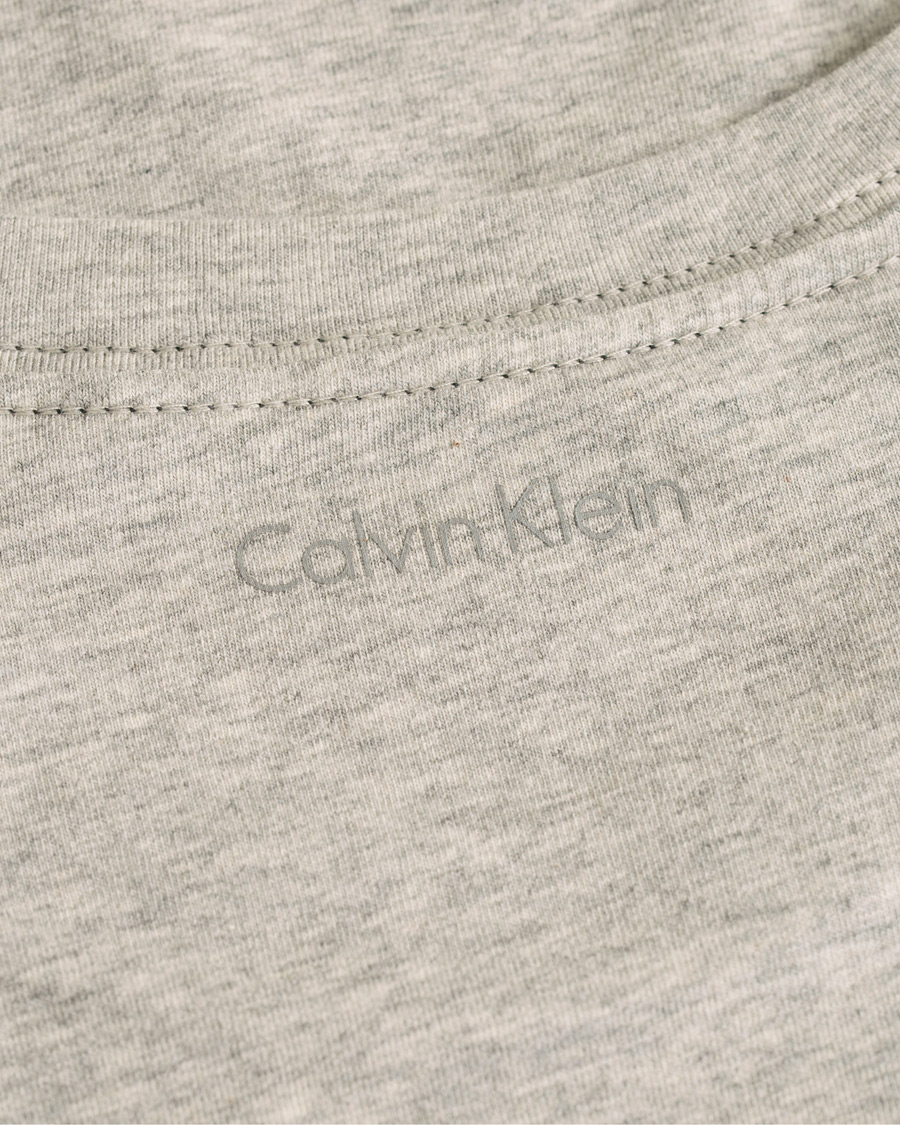 Heren | T-shirts | Calvin Klein | Jeans Logo Long Sleeve Crew Neck Tee Grey