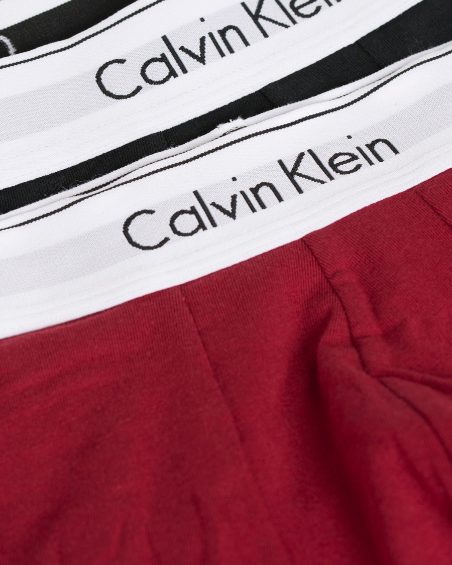 Heren | Ondergoed | Calvin Klein | Jeans Modern Cotton 2-Pack Trunk Dylan Red/Black