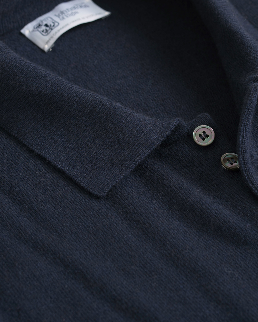 Heren | Truien | Johnstons of Elgin | Cashmere Cardigan Navy